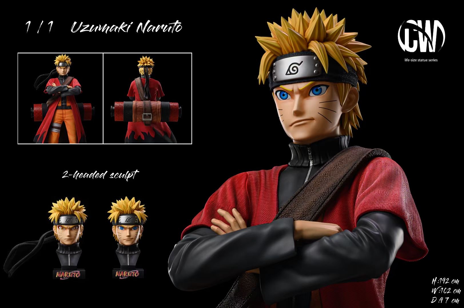 1/6 & 1/4 Scale Seventh Hokage Naruto Uzumaki - Naruto Resin Statue - CW  Studios [Pre