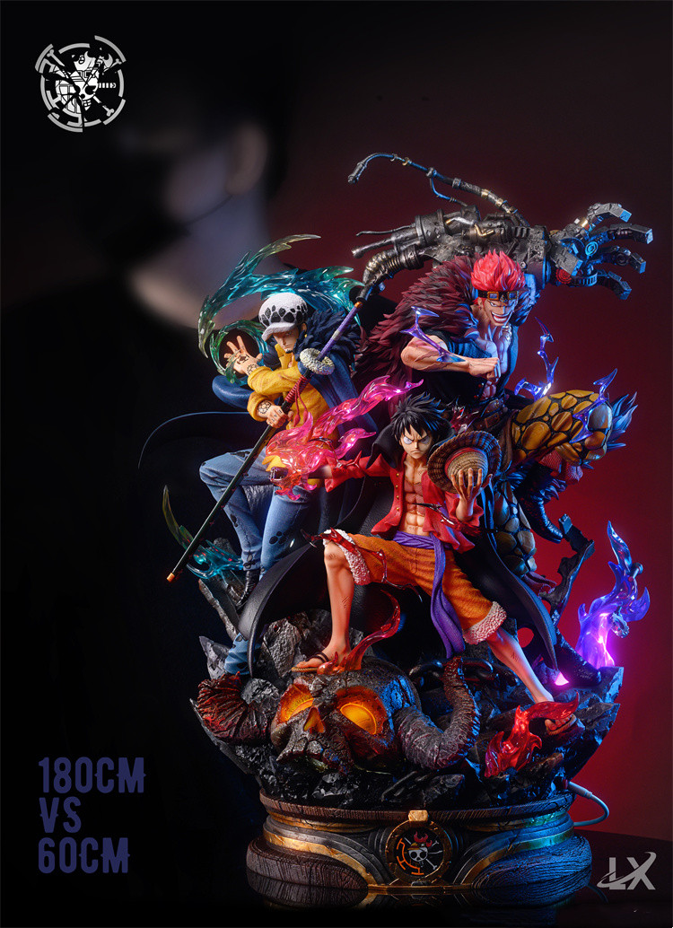 LX Studios One Piece Three Captain Luffy & Law & Kid Resin Statue