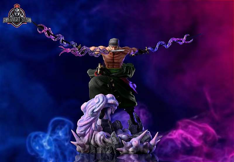 Santoryu:Rengoku Oni Giri Roronoa Zoro Resin Model Restart Studio In Stock