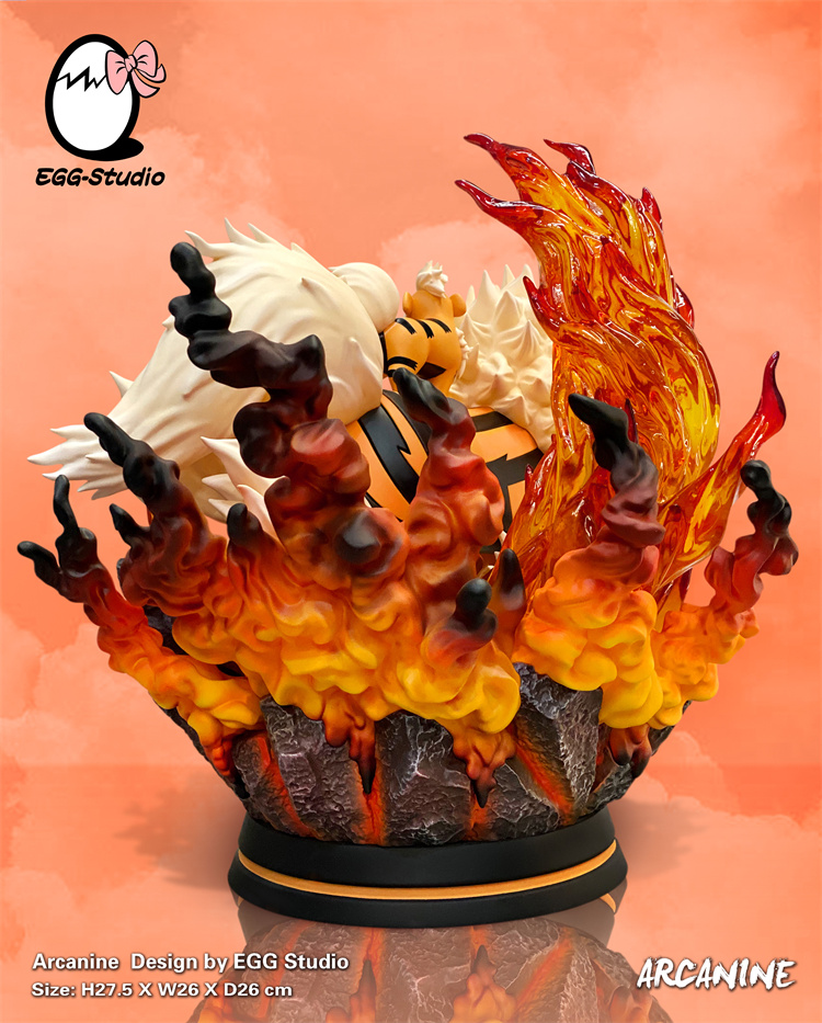 EGG Studio Pokemon Arcanine Evolution Resin Statue - Devilness Toys