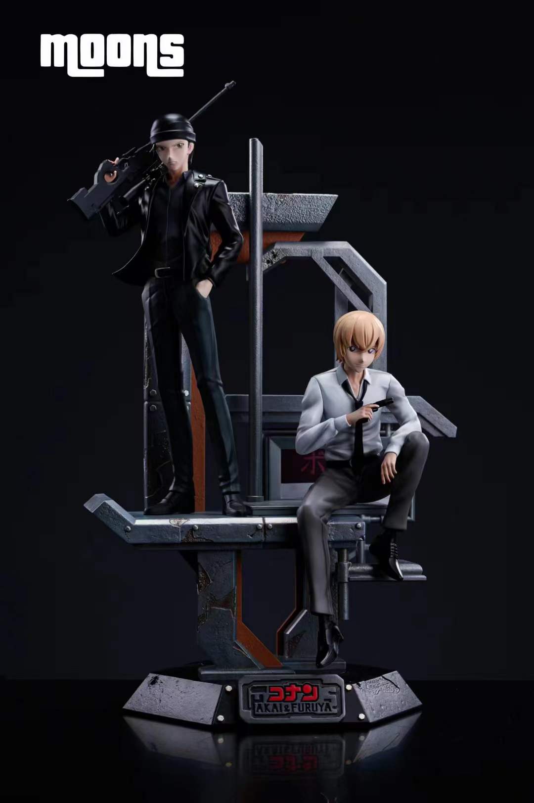 Moons Studio 1/6 Detective Conan Akai Shūichi X Furuya Rei Resin Statue ...