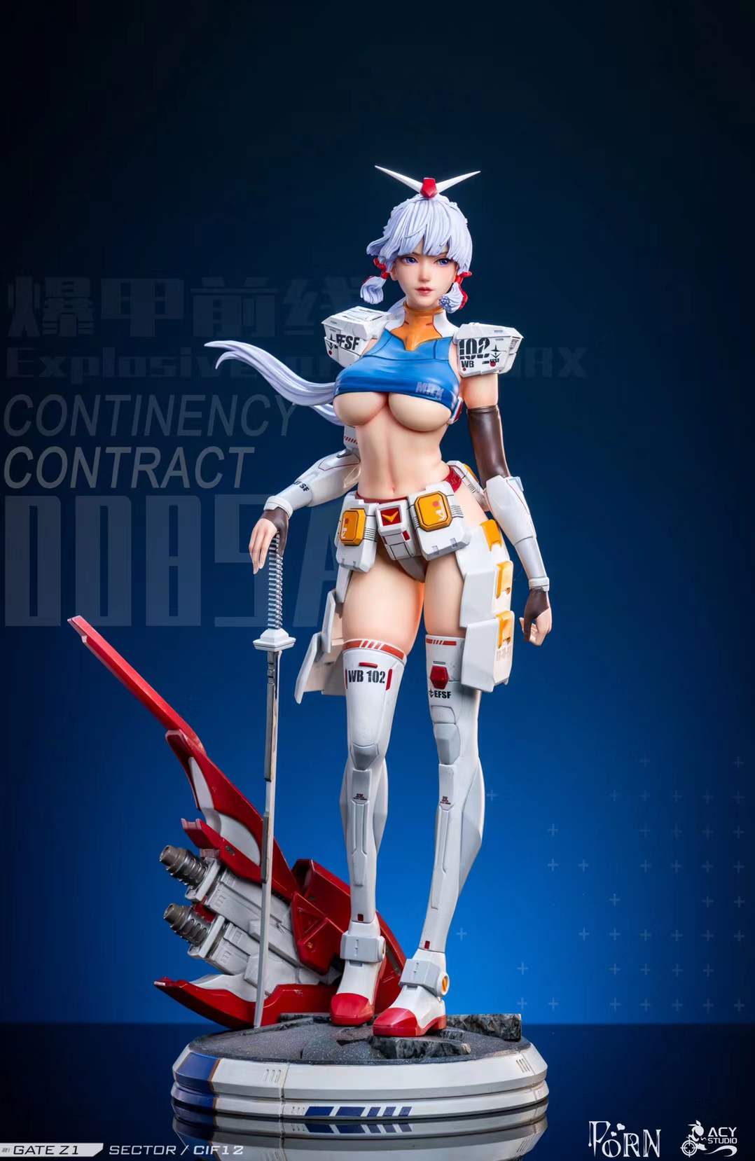Porn studio × Acy studio 14 Genshin Impact Kamisato Ayaka Rx78 Resin  Statue - Devilness Toys