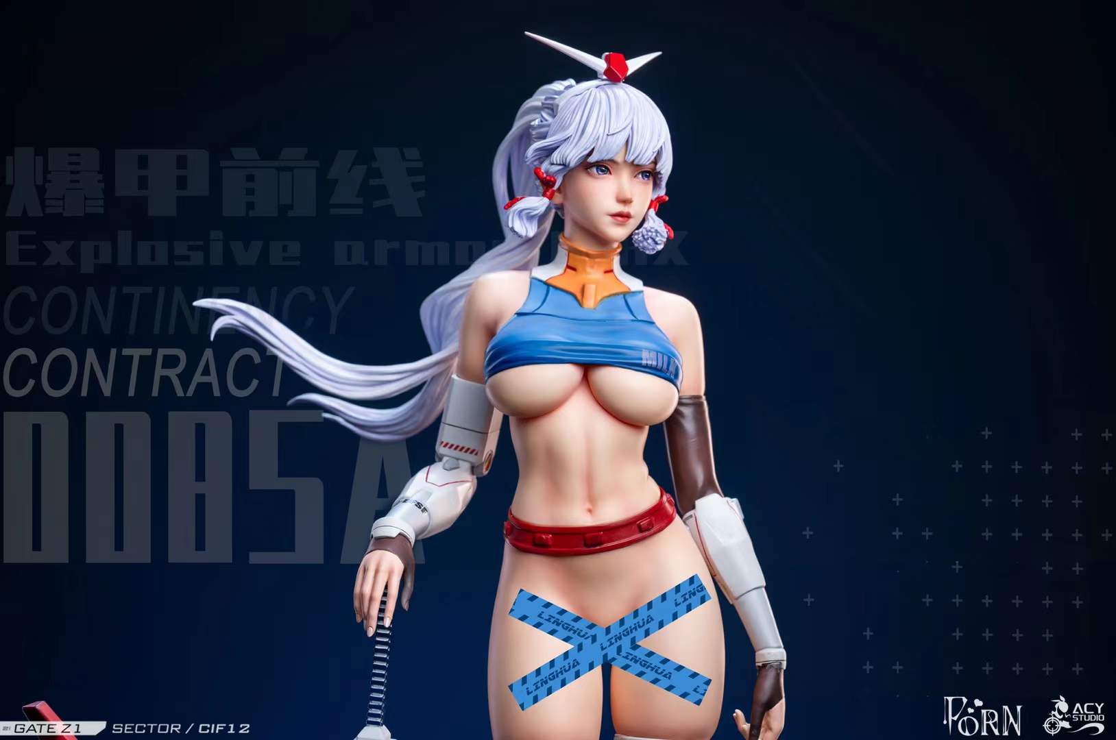 Porn studio × Acy studio 14 Genshin Impact Kamisato Ayaka Rx78 Resin  Statue - Devilness Toys