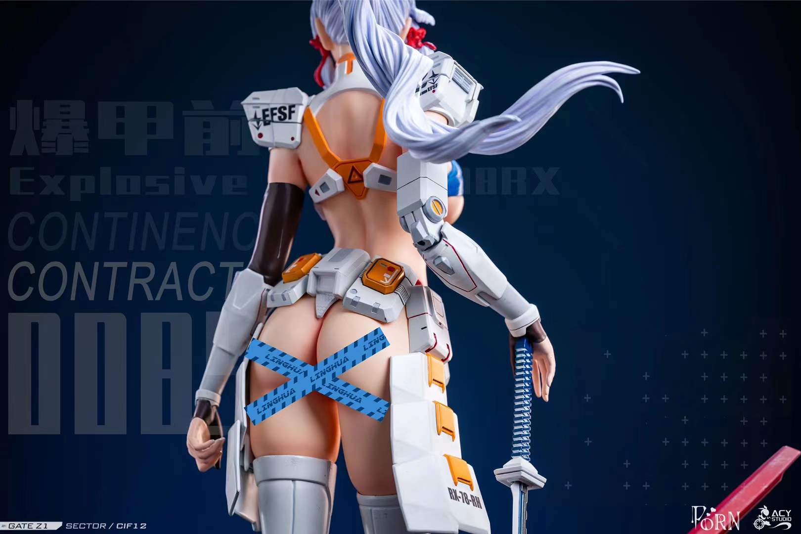 Porn studio × Acy studio 14 Genshin Impact Kamisato Ayaka Rx78 Resin  Statue - Devilness Toys