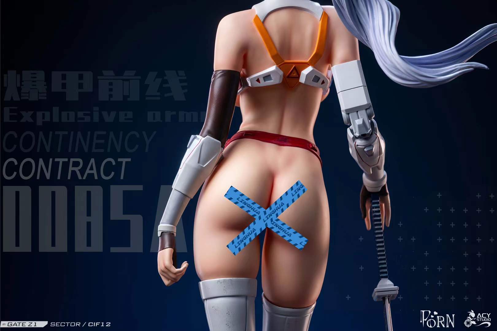 Porn studio × Acy studio 14 Genshin Impact Kamisato Ayaka Rx78 Resin  Statue - Devilness Toys