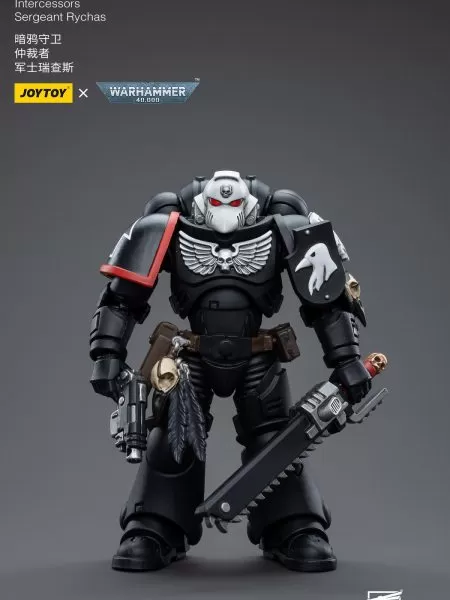 JoyToys 1/18 Warhammer 40,000 Raven Guard Intercessors Sergeant Rychas Figure