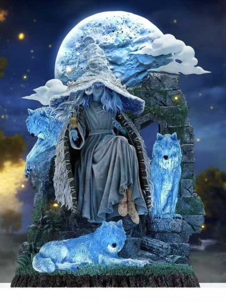 CHIKARA Studio 1/4 Elden Ring Ranni & Spirit Wolf‌ Resin Statue