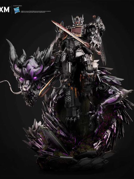 XM Studio 1/10 Black Version Transformers Optimus Prime & Qinglong Reisn Statue