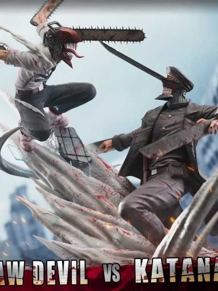 0715 Studio Chainsaw Man Denji VS Kantana Man Resin Statue